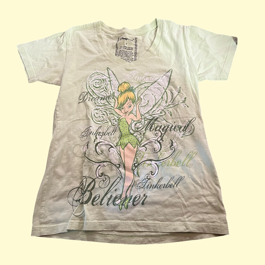 Disney store tinker bell fairy early 2000s y2k graphic t-shirt size small