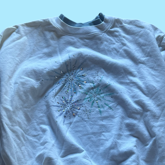 Top stitch by morning sun winter white snowflake sweater size XL