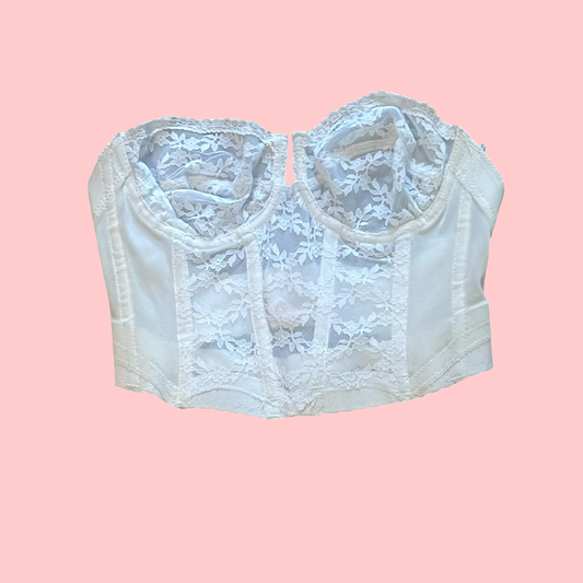 Smoothie brand vintage backless lace engagement wedding corset size 34B