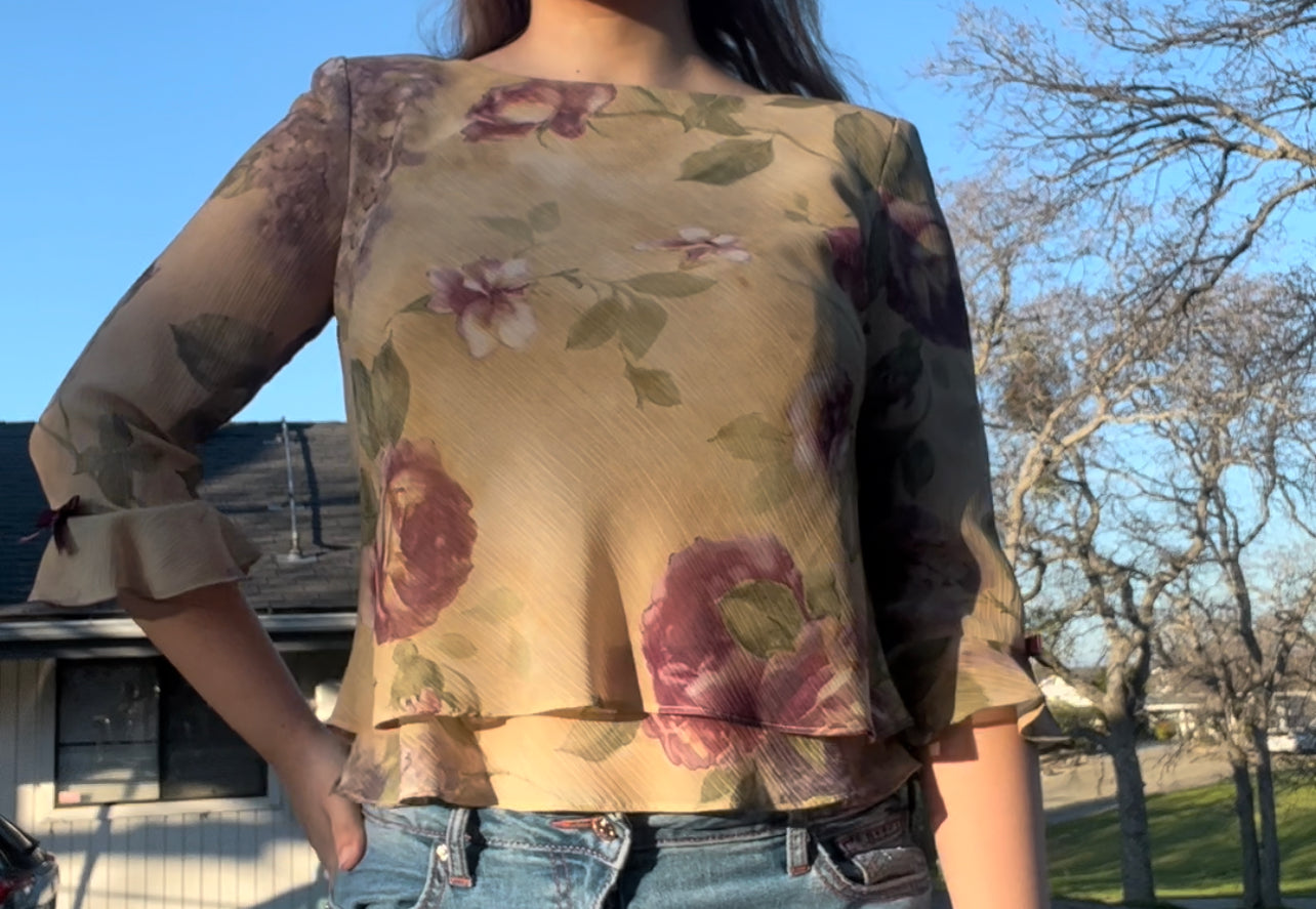 Jessica Howard petite vintage 80s coquette girly top size 10