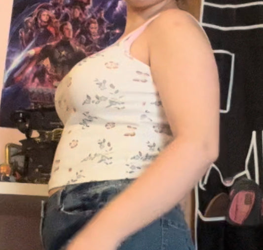 Passport vintage 90s cottage core crop top size large