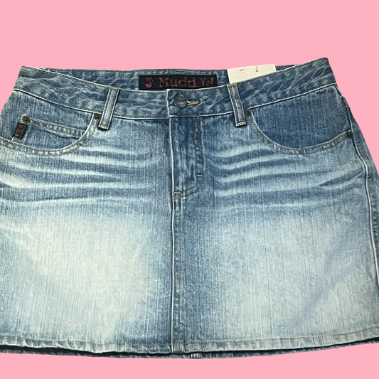 NWT Mudd vintage early 2000s y2k jean mini skirt size 9