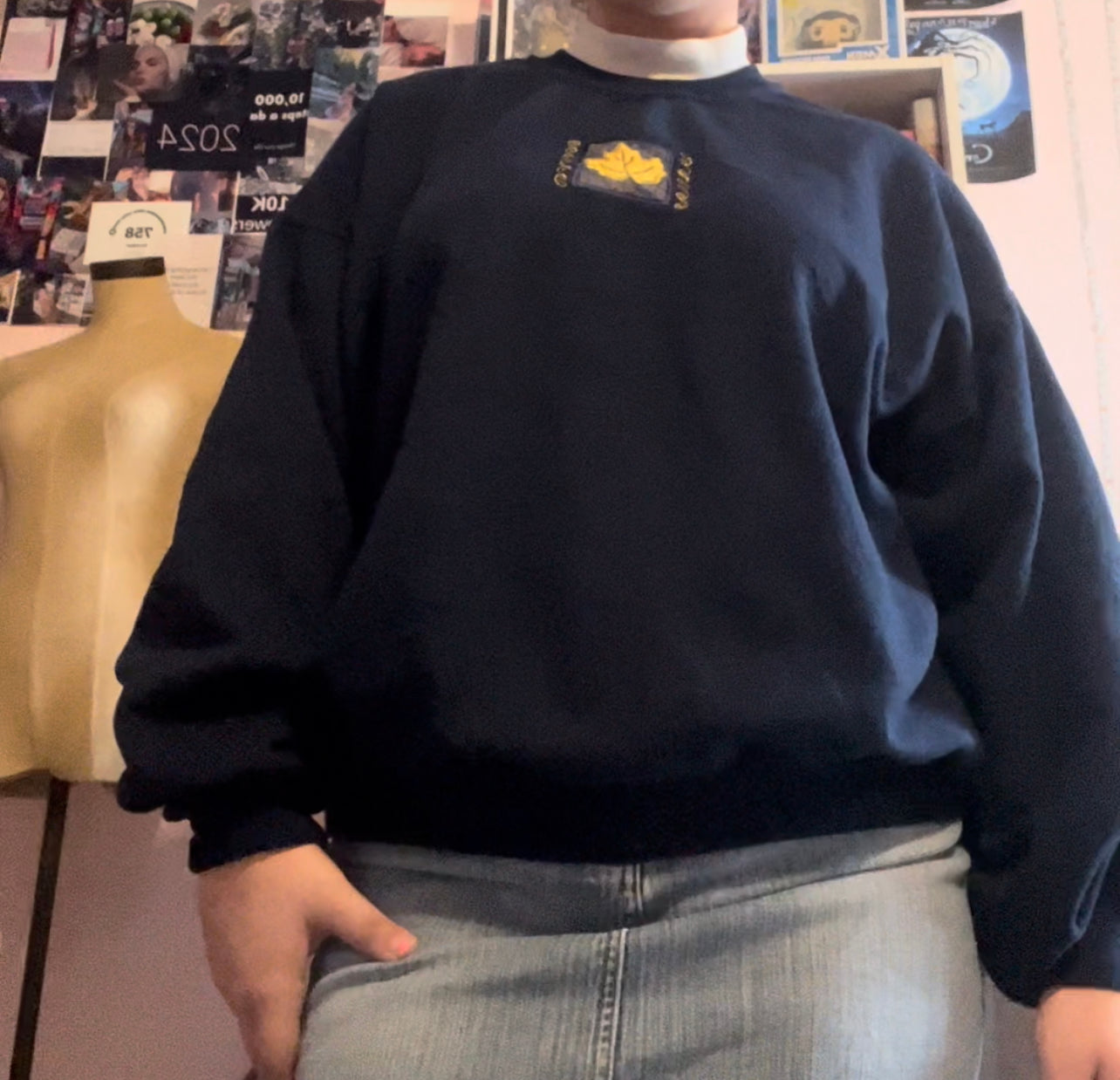Vintage endless designs leave fall cozy sweater