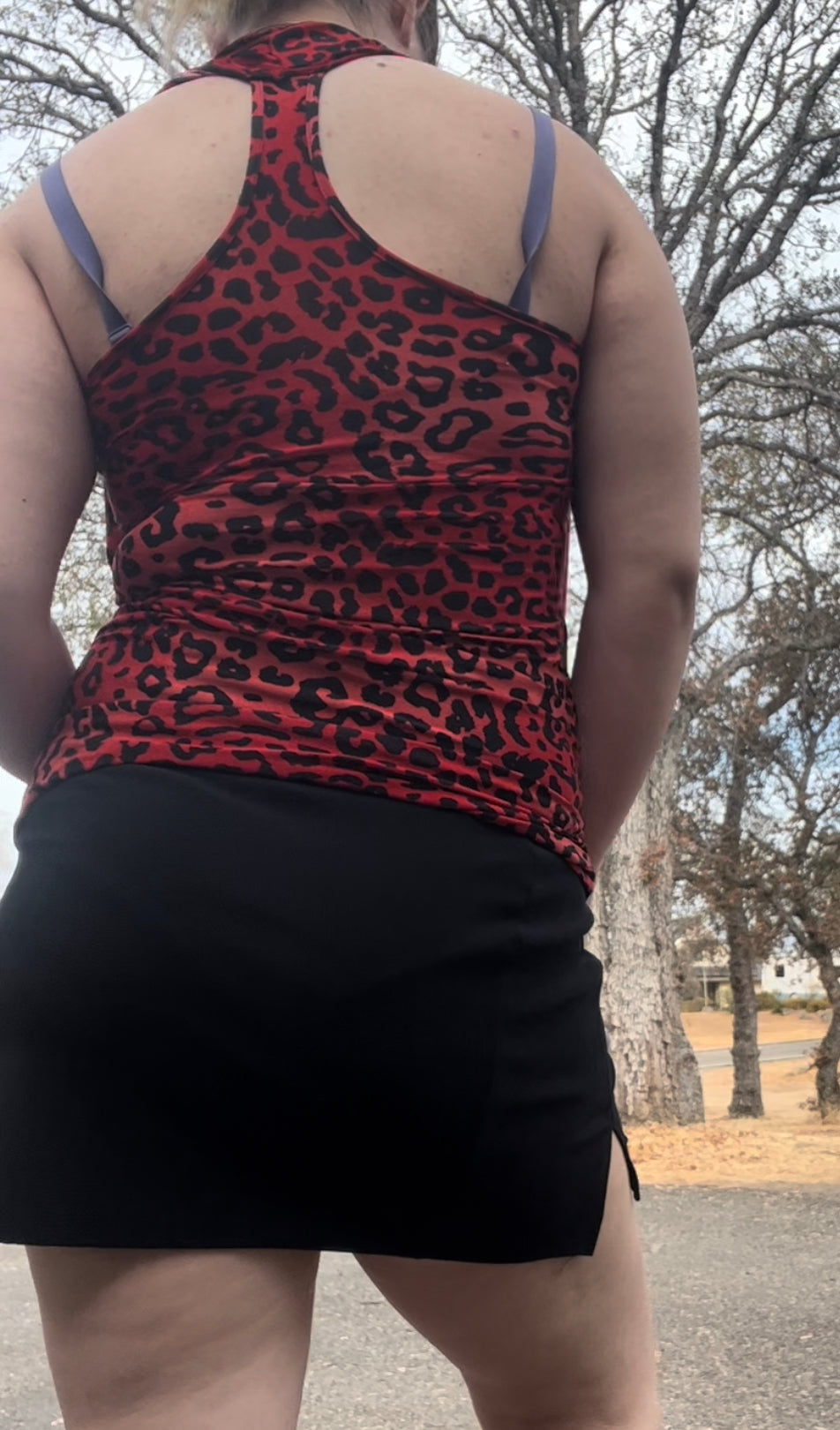 Maggie early 2000s y2k leopard going out top