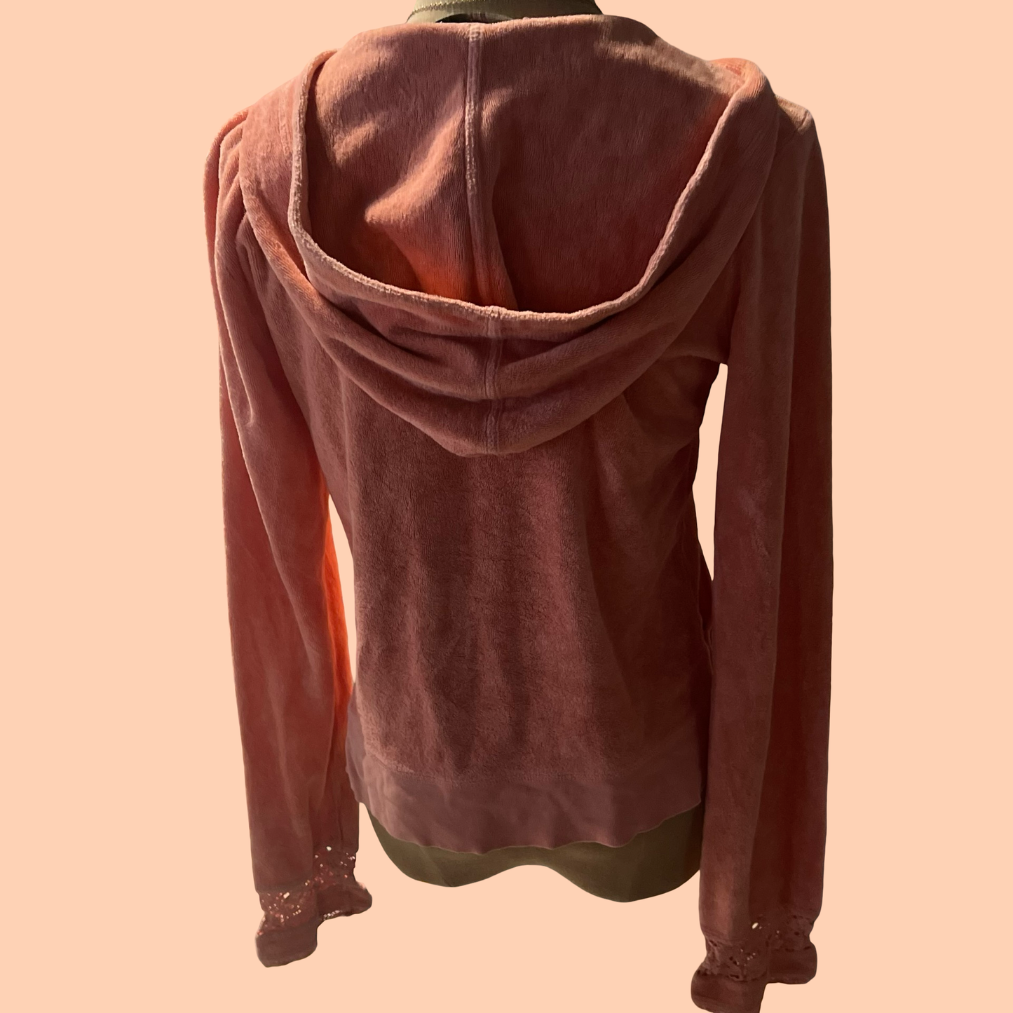 Juicy couture y2k orange zip up sweater size large