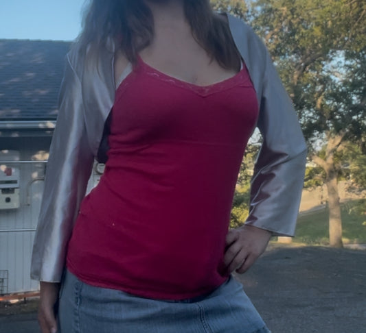 Festival silver fiesta brand cover up cardigan size 2X