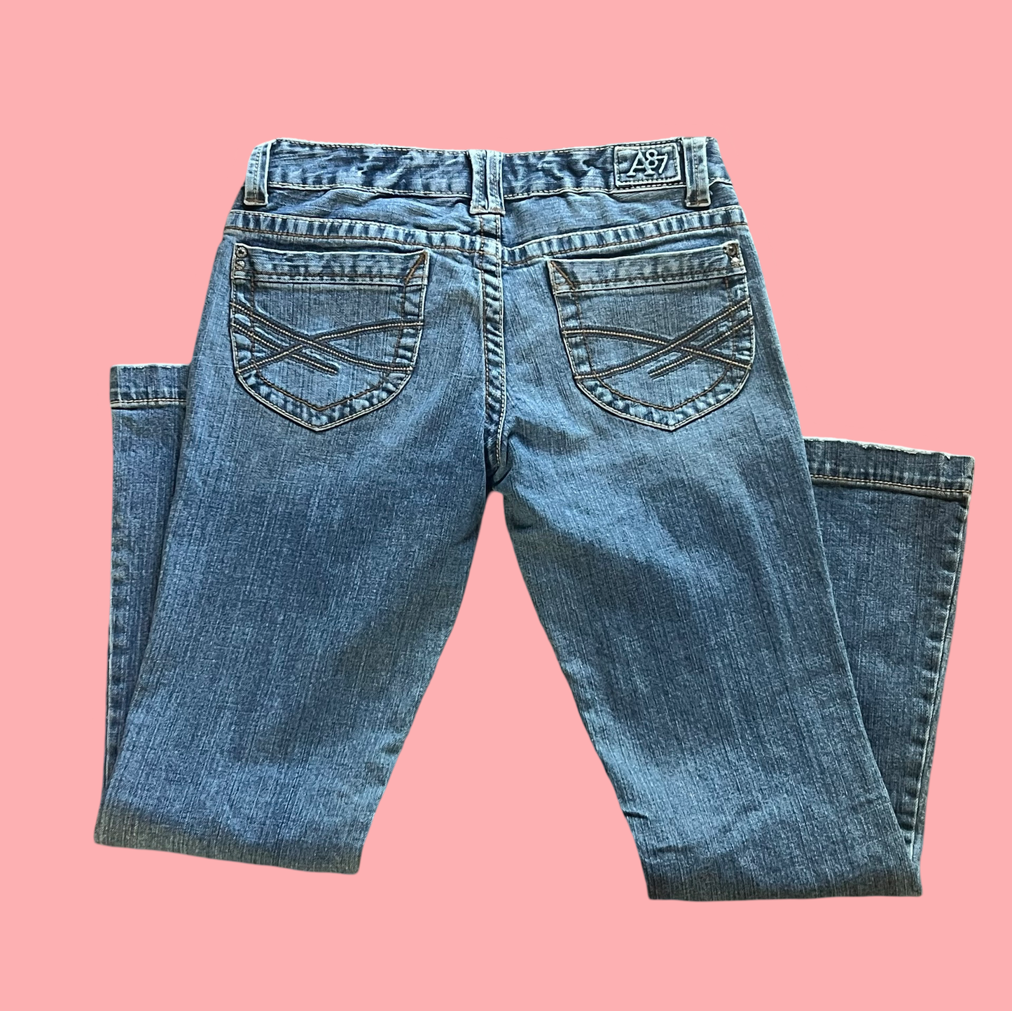Aeropostale early 2000s y2k Hailey skinny flare low waisted jeans size 7/8 short