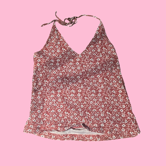 Route 66 early 2000s y2k floral halter top size XL