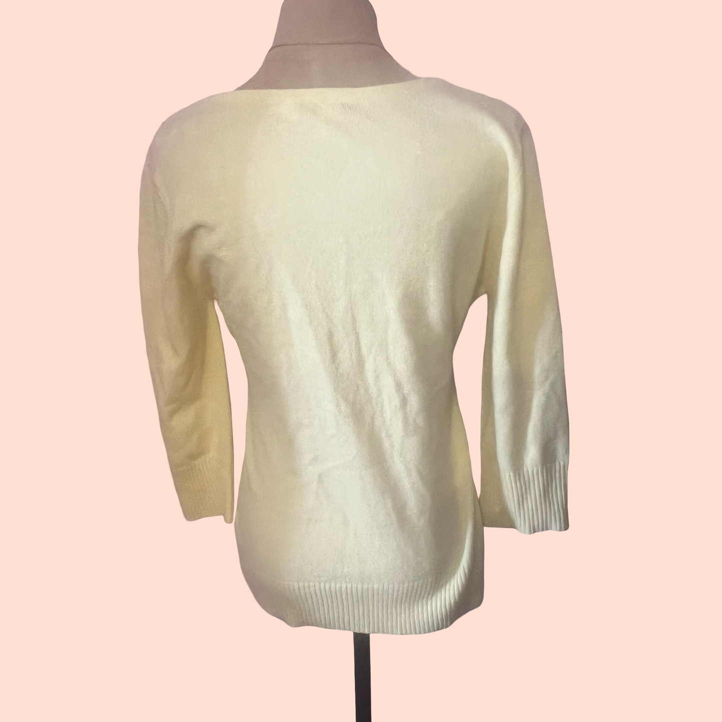 Itis vintage early 2000s beaded yellow cardigan half sleeve y2k coquette girly beaded sweater size small