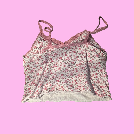 Nordstorm early 2000s y2k floral coquette girly tank top size large