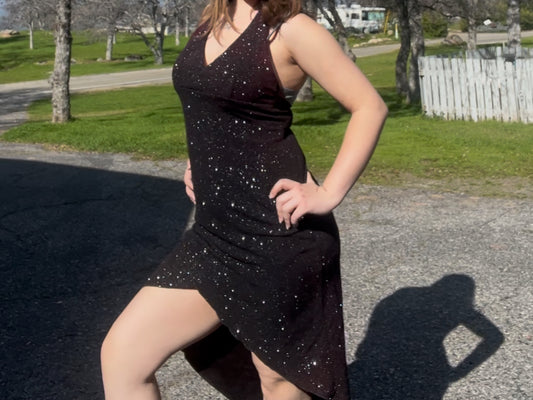 City triangles vintage early 2000s y2k glam party dress size large