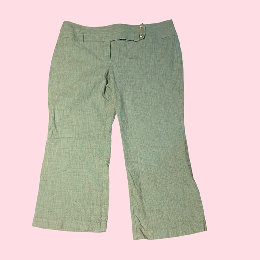 Light green y2k early 2000s tweed pants size 16