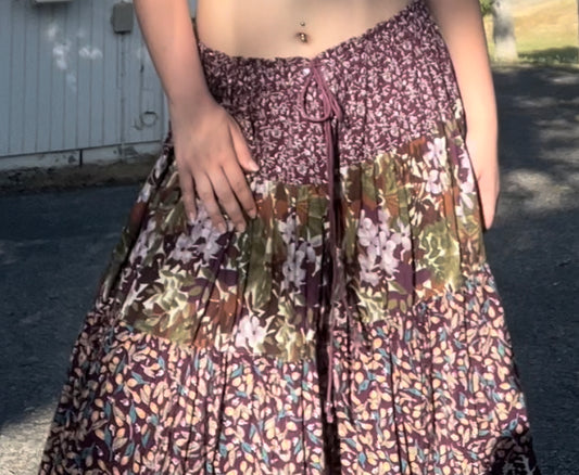 Sag harbor woman vintage purple boho fairycore hippie maxi skirt