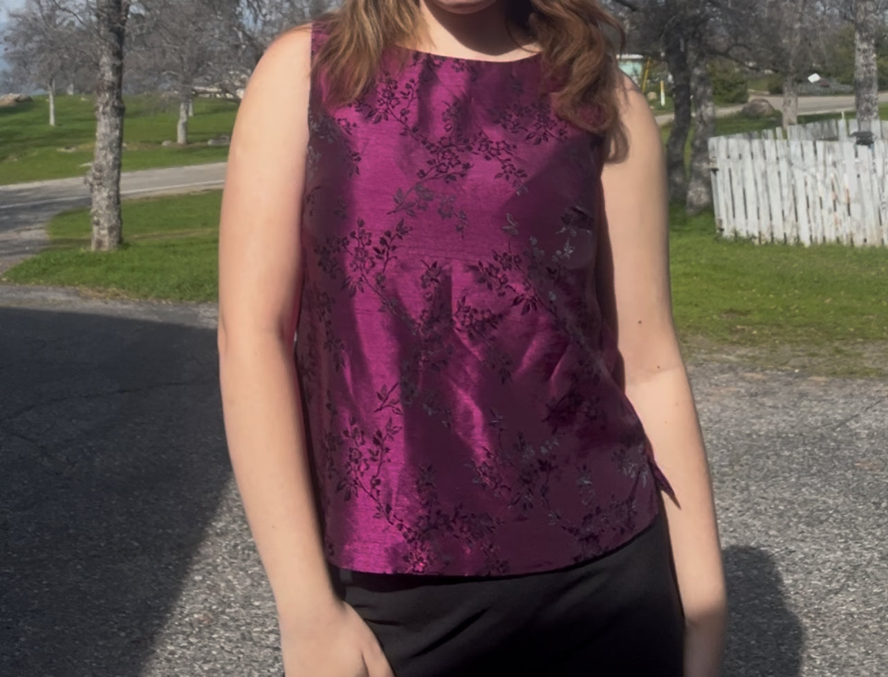 Dressbarn vintage early 2000s gothic whimsygoth grunge witchy purple top size small