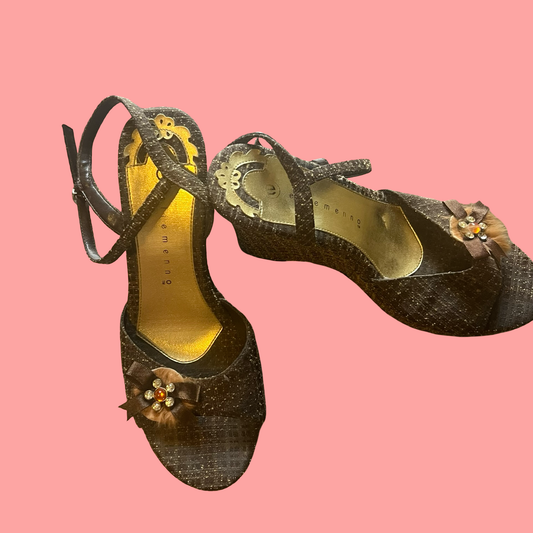 Ellemenno vintage early 2000s brown wedge boho fairy core heels size 8.5