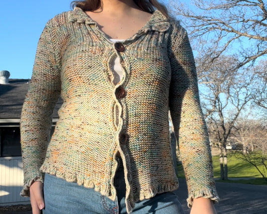 Bcbg maxazria vintage early 2000s y2k fairy core cottage cardigan size large