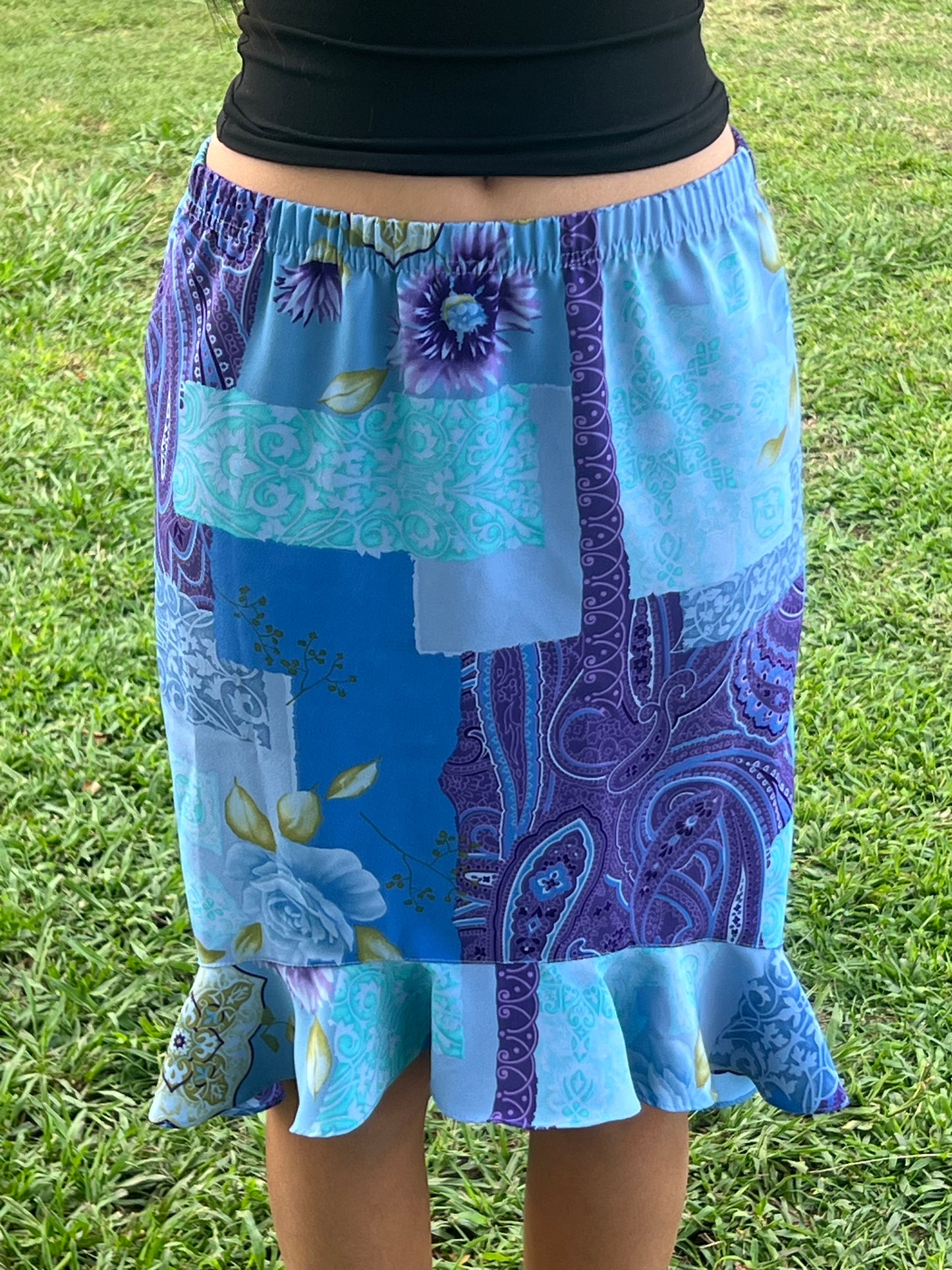 USA tease sportswear blue midi skirt size large