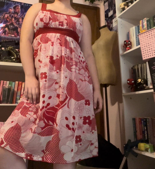 B smart vintage early 2000s girly spring midi dress size 12