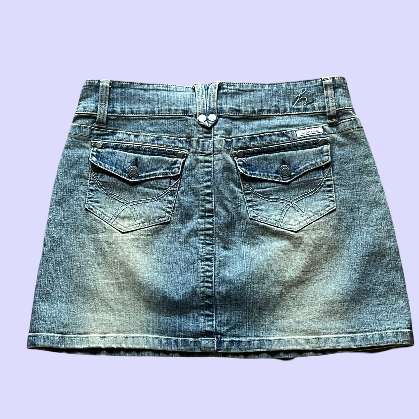 Vintage early 2000s hydraulic jean mini skirt size 7/8