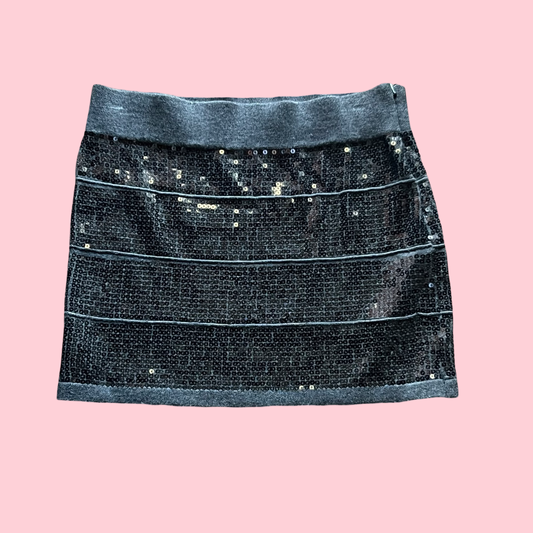 Vintage early 2000s y2k forever 21 sequin mini skirt size small