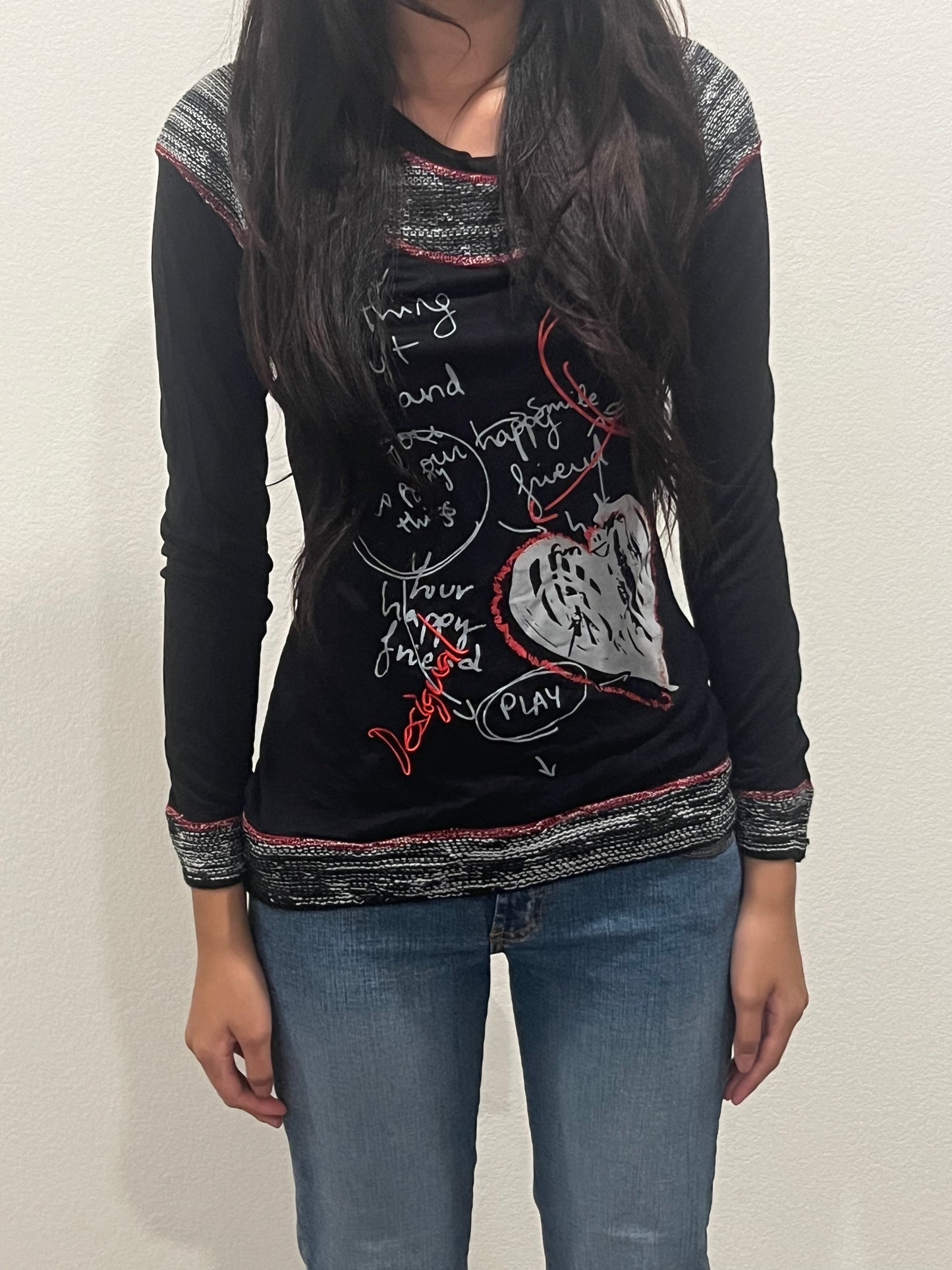 NWT Desigual vintage early 2000s long sleeve top size small