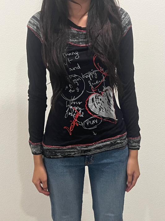 NWT Desigual vintage early 2000s long sleeve top size small