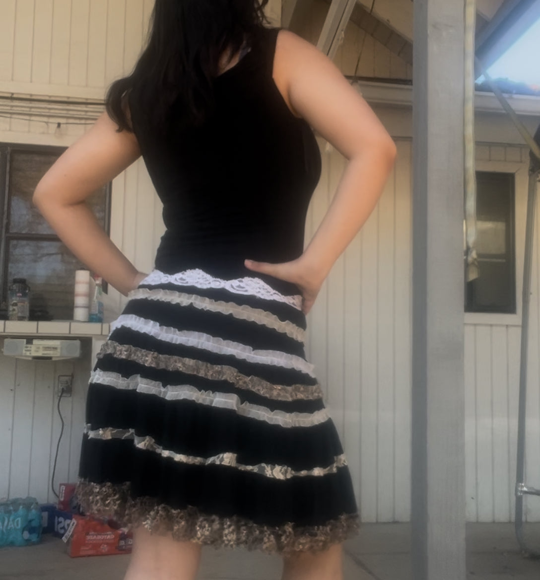 Cache vintage early 2000s y2k black mini dress size medium