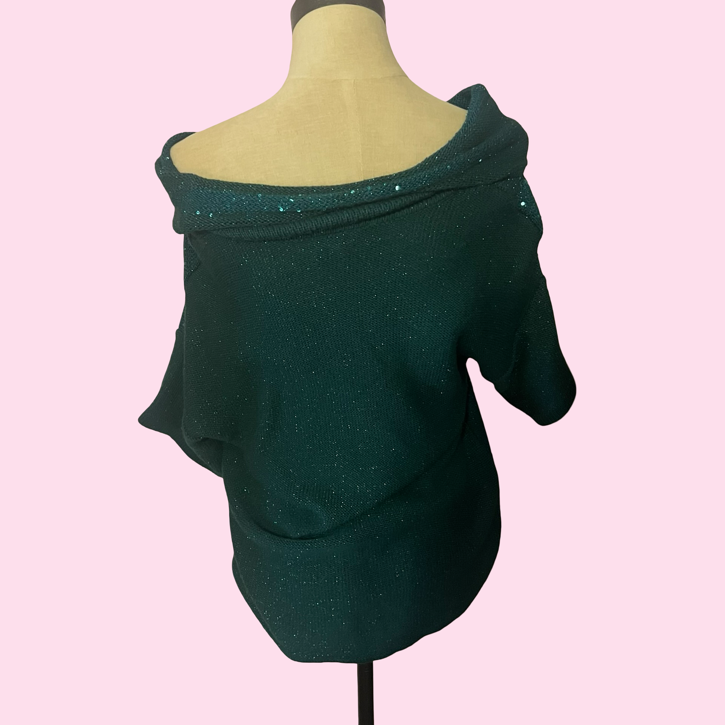 New Directions Sparkle Knit Top – Emerald Green
Size Small