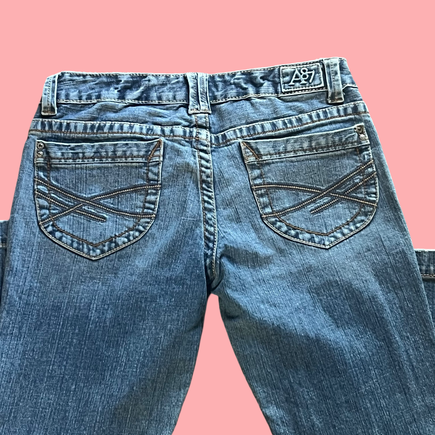 Aeropostale early 2000s y2k Hailey skinny flare low waisted jeans size 7/8 short