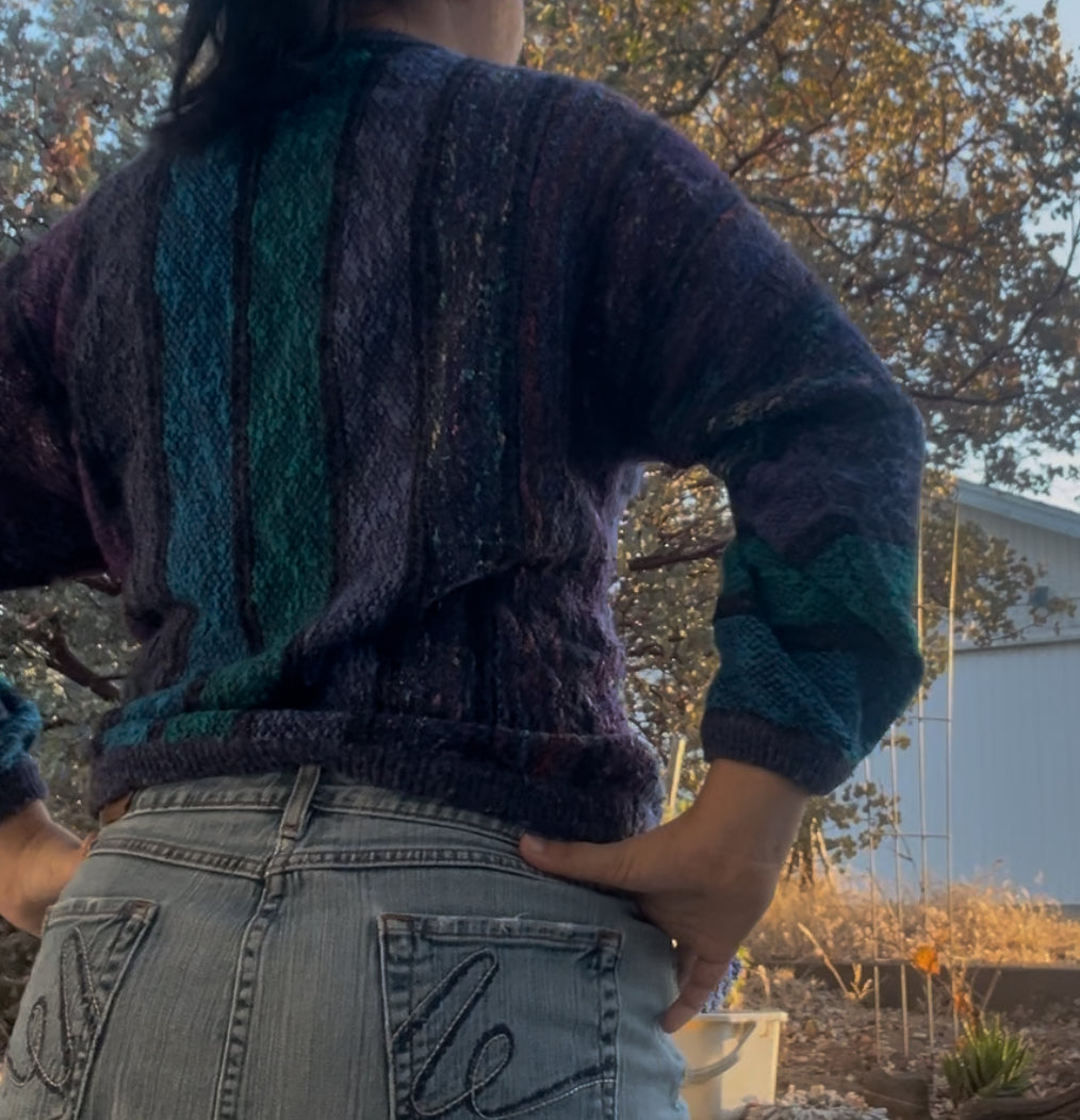 Carducci vintage 80s style retro fall sweater size small