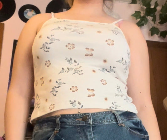 Passport vintage 90s cottage core crop top size large