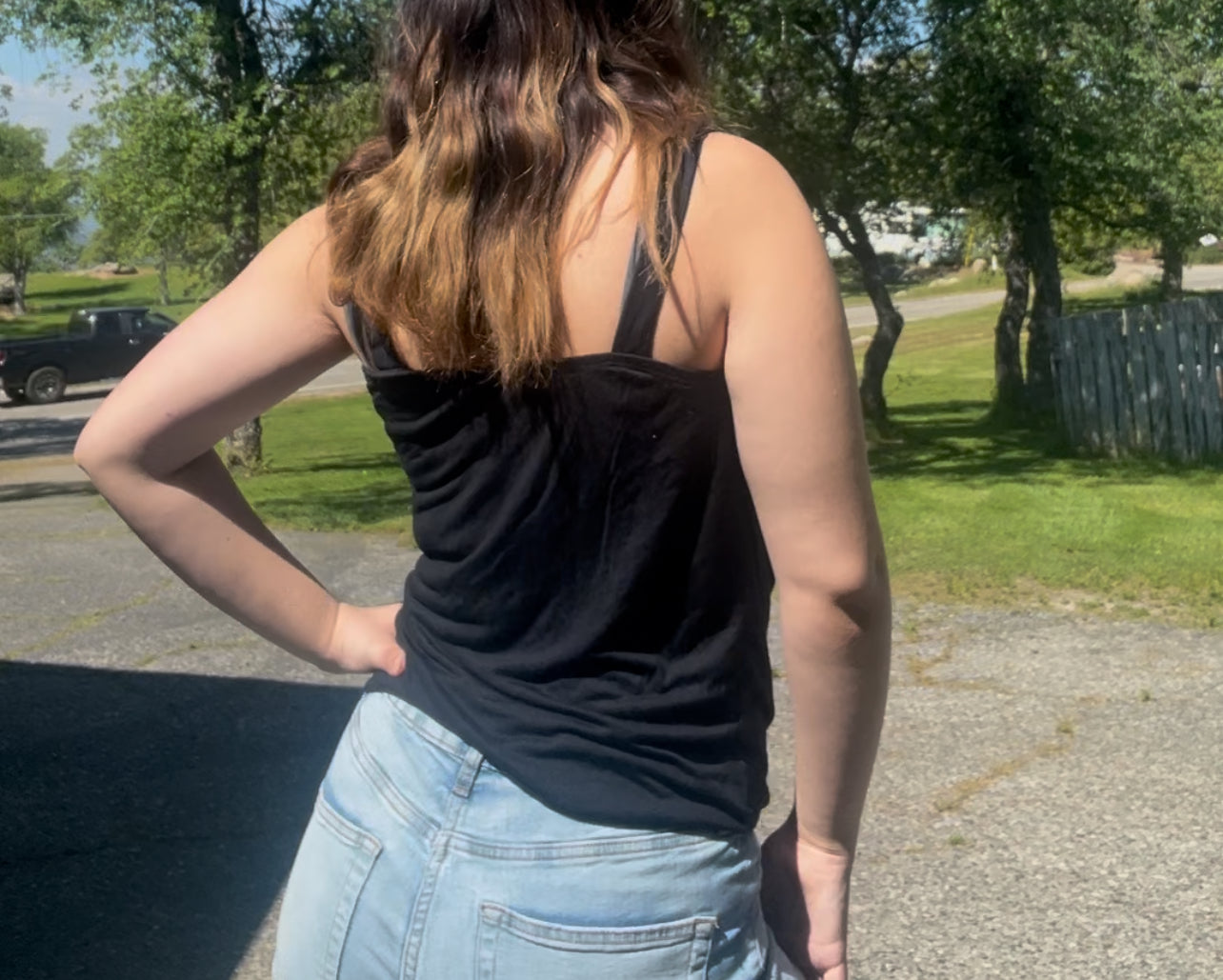 Express early 2000s y2k going out club black tank top size small