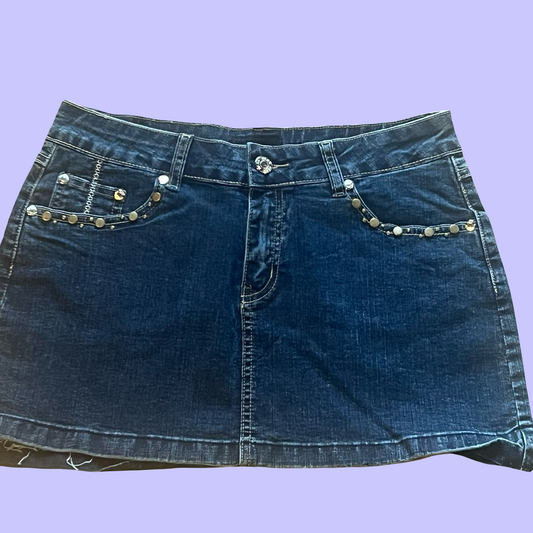 Hera vintage early 2000s y2k coyote ugly studded mini skirt