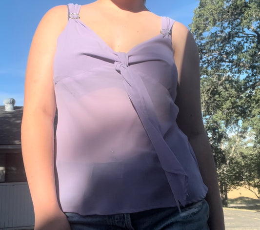 NWT New York and company fairy cottage core early 2000s y2k sheer blouse size 16