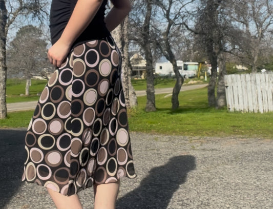 Vintage early 2000s y2k New York and company polka dot fairy core midi skirt size large