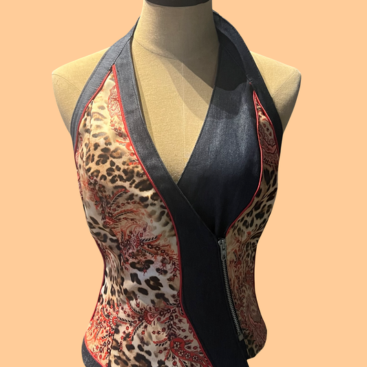 Romeo pour Juliette cheetah print vest top
