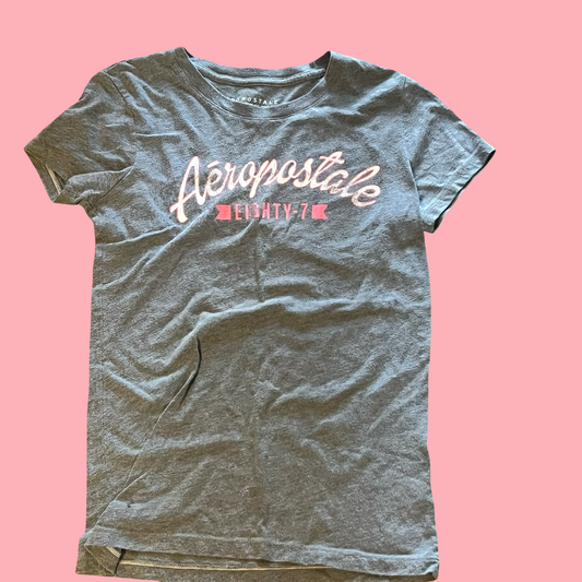 Aeropostale preppy grey baby tee 2016 top size medium