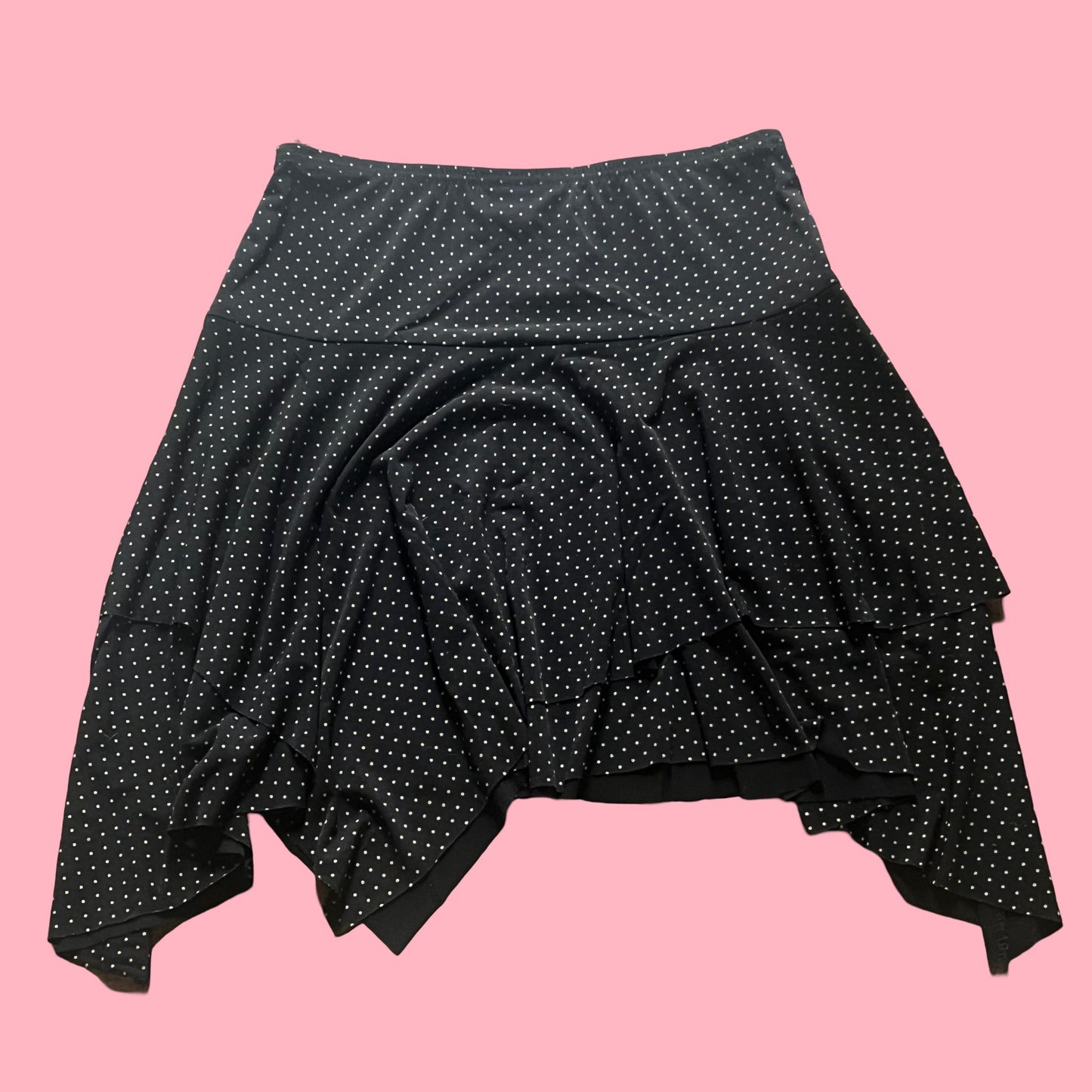 Joe Benbasset vintage early 2000s y2k girly polka dot midi skirt size small