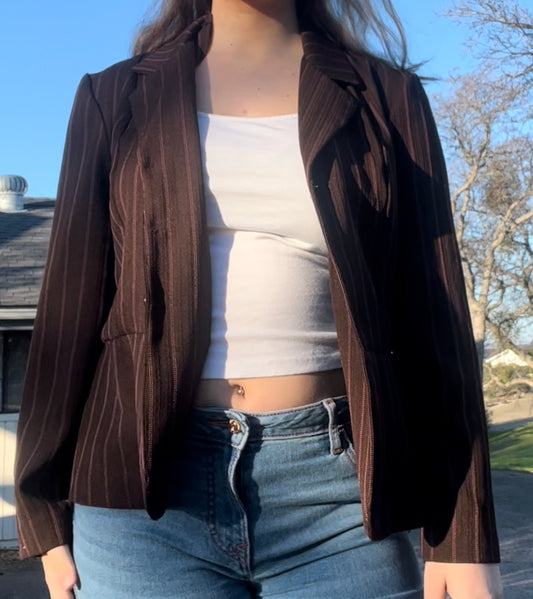 Snap y2k brown office siren jacket size 11
