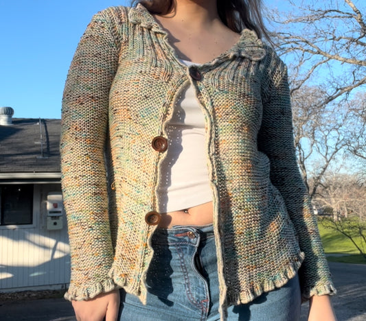 Bcbg maxazria vintage early 2000s y2k fairy core cottage cardigan size large