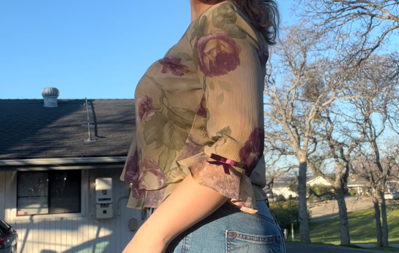 Jessica Howard petite vintage 80s coquette girly top size 10