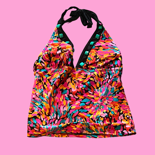 Tropical honey swimsuit top coconut girl beachy summer halter top size 10