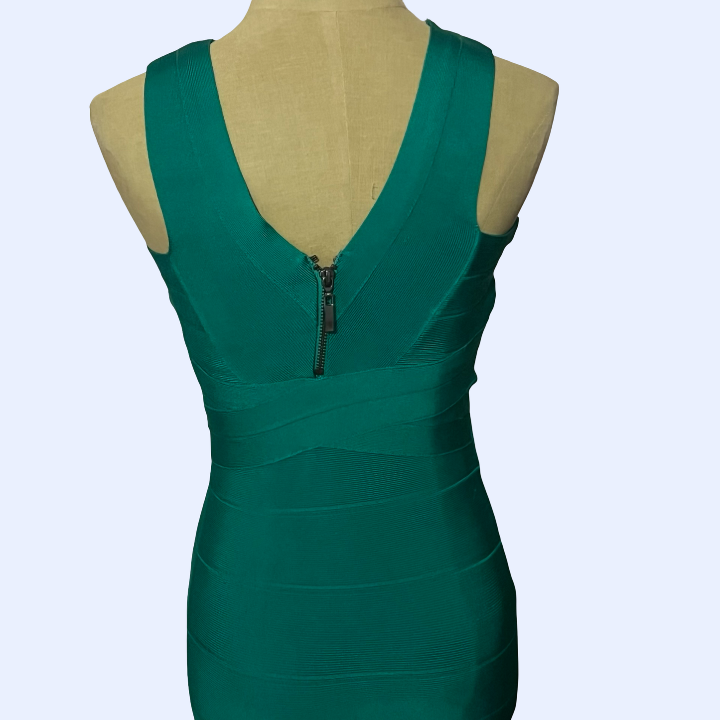 Bebe emerald green bandage mini dress size small