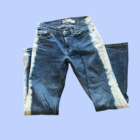 Vintage old navy retro bleach sides flare jeans size 1
