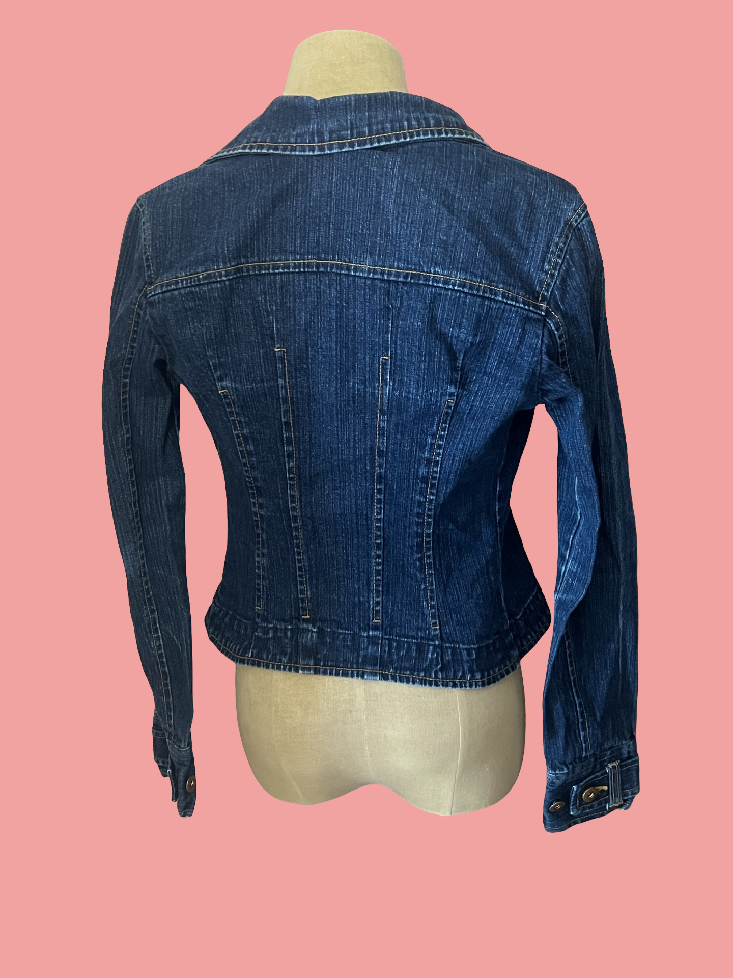 Y2K Blue Asphalt Cropped Denim Jacket XS – Vintage Early 2000s Jean Jacket
