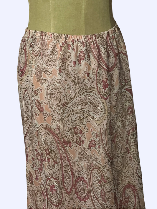 Emma James early 2000s girly paisley mermaid maxi skirt size 10