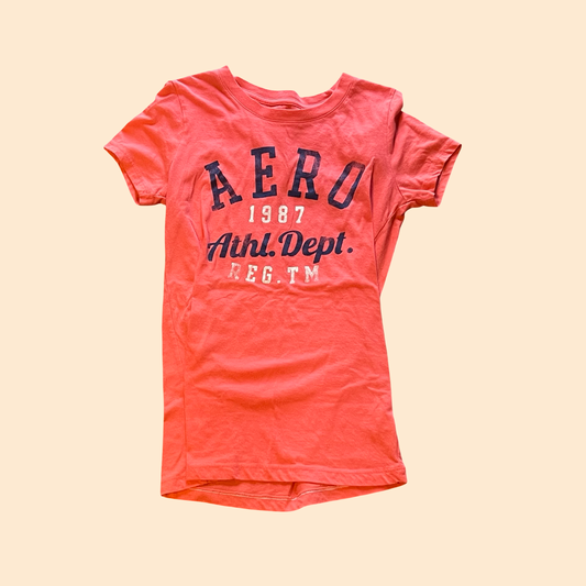 Aeropostale 2016 orange baby tee top size medium