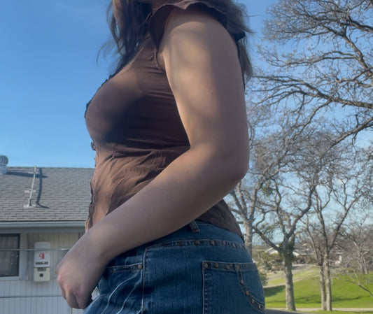 Early 2000s Apt.9 ruffle blouse size medium