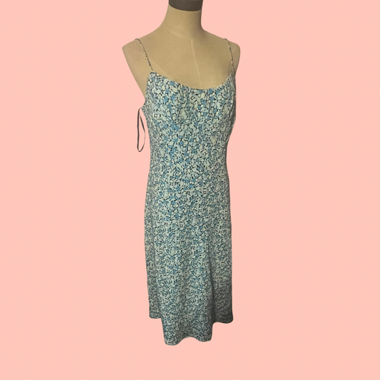 Express early 2000s girly blue dress size 7/8