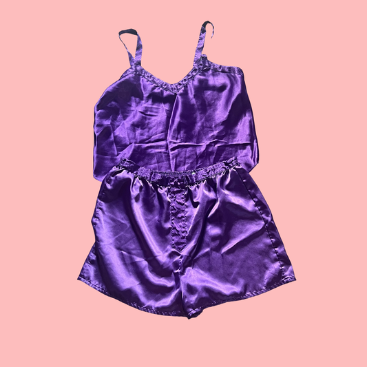 Partners mervyns retro 80s purple pajama set size medium